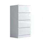 Carlton Gloss White 4 Drawer Tall Chest