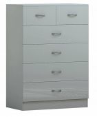 Chilton High Grey Gloss 6 Drawer Chest of Drawers