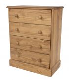 Cotswold Waxed 4 Drawer Chest
