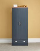 Kendal 2 Door 1 drawer Wardrobe Slate Blue